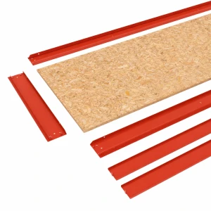 Raft metalic de depozitare nex titan 1800x1600x500 mm, 4 rafturi pal, blue/orange Thumbnail 4