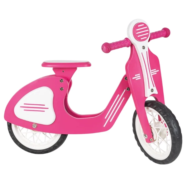 Retro-bicicletă fără pedale, cu roți eva, roz 2