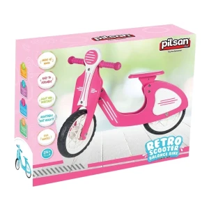 Retro-bicicletă fără pedale, cu roți eva, roz Thumbnail 3