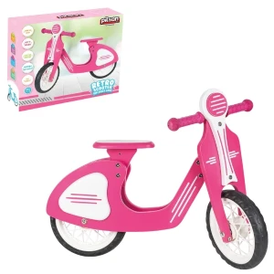 Retro-bicicletă fără pedale, cu roți eva, roz
