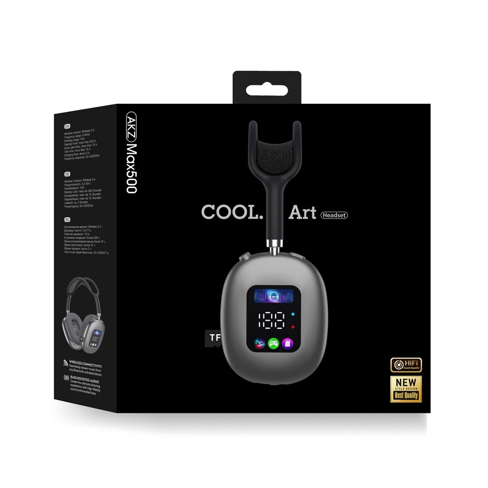Беспроводные наушники musen on ear max 500, черные 2