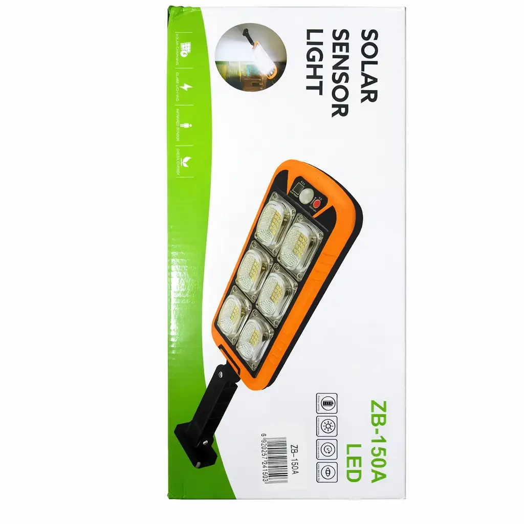 Солнечный фонарь с датчиком движения zb-150a, led 4