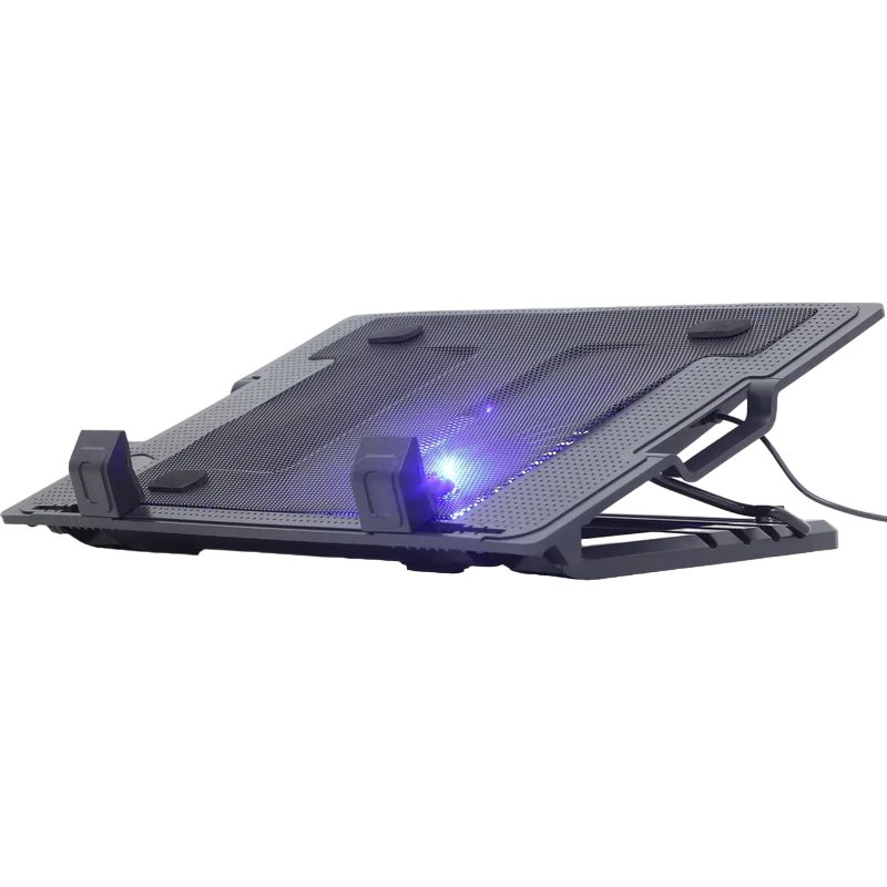 Охлаждающая подставка для ноутбука gembird nbs-1f17t-01, 17", чёрный 4