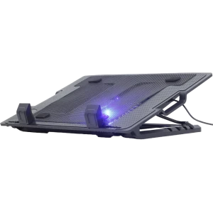 Охлаждающая подставка для ноутбука gembird nbs-1f17t-01, 17", чёрный