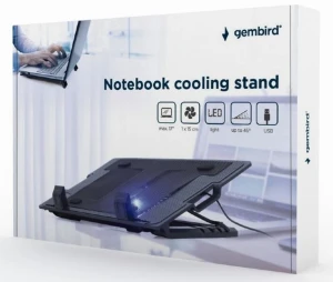 Suport de răcire pentru laptop gembird nbs-1f17t-01, 17", negru Thumbnail 7