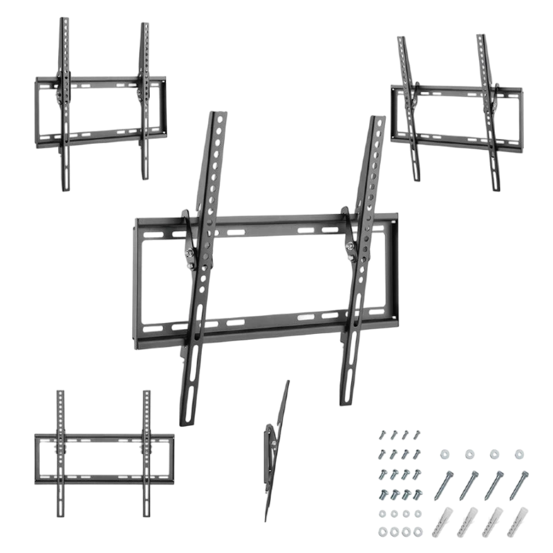 Наклонное настенное крепление gembird wm-55t-03, черный 4