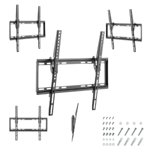 Наклонное настенное крепление gembird wm-55t-03, черный Thumbnail 4