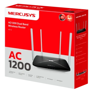 Беспроводной маршрутизатор mercusys ac12, чёрный Thumbnail 6