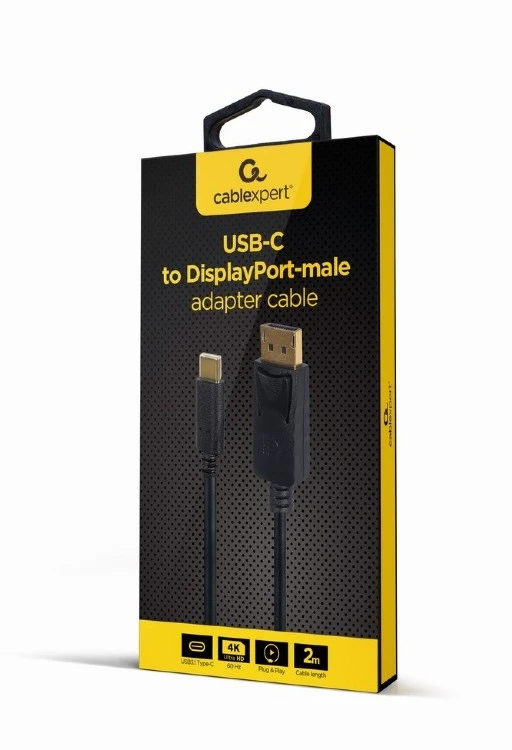 Видеокабель cablexpert a-cm-dpm-01, usb type-c (m) - displayport (m), 2 м, чёрный 3