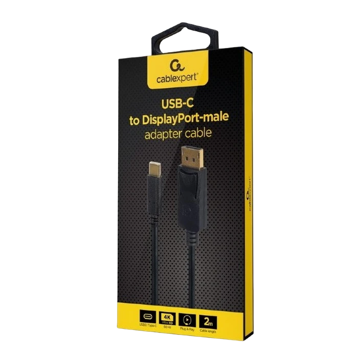 Видеокабель cablexpert a-cm-dpm-01, usb type-c (m) - displayport (m), 2 м, чёрный 4