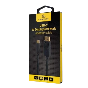 Видеокабель cablexpert a-cm-dpm-01, usb type-c (m) - displayport (m), 2 м, чёрный Thumbnail 4