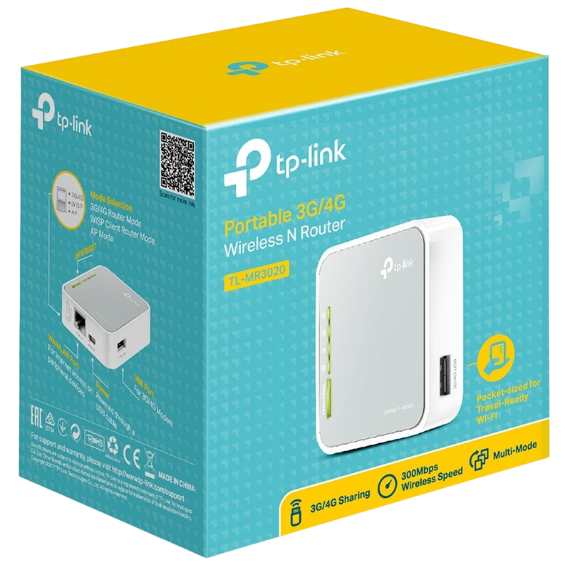 Беспроводной маршрутизатор tp-link tl-mr3020, 3g, 4g, белый 6