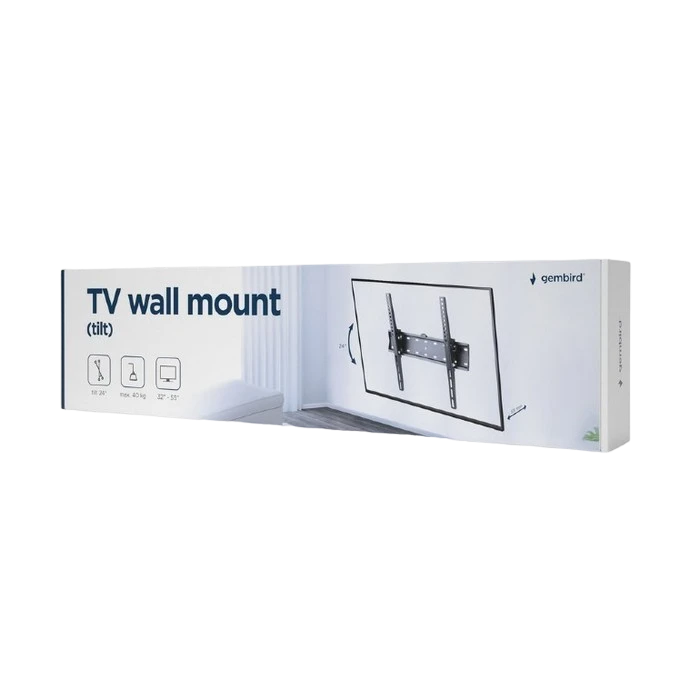 Suport înclinat pe perete gembird wm-55t-02, negru 3