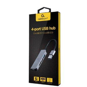 Usb-концентратор gembird uhb-u3p1u2p3-01, серебристый Thumbnail 3