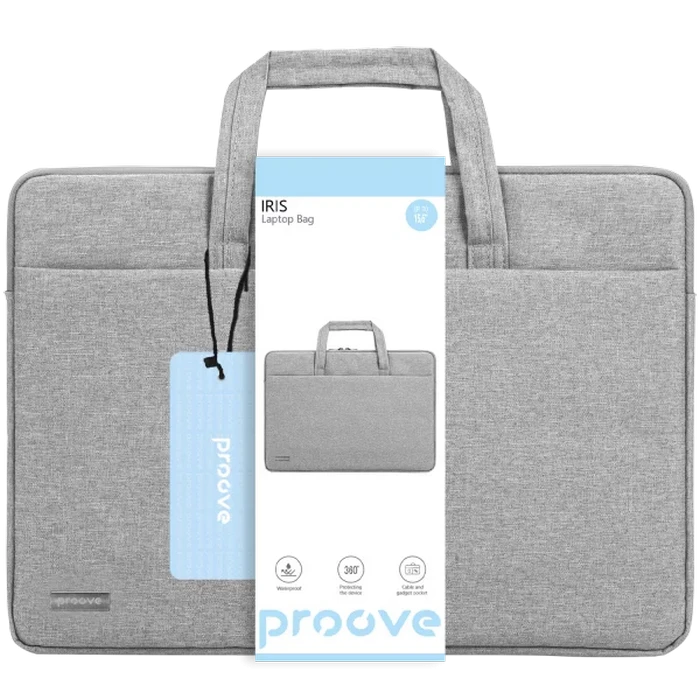 Сумка для ноутбука proove iris, 15.6", светло-серый 4