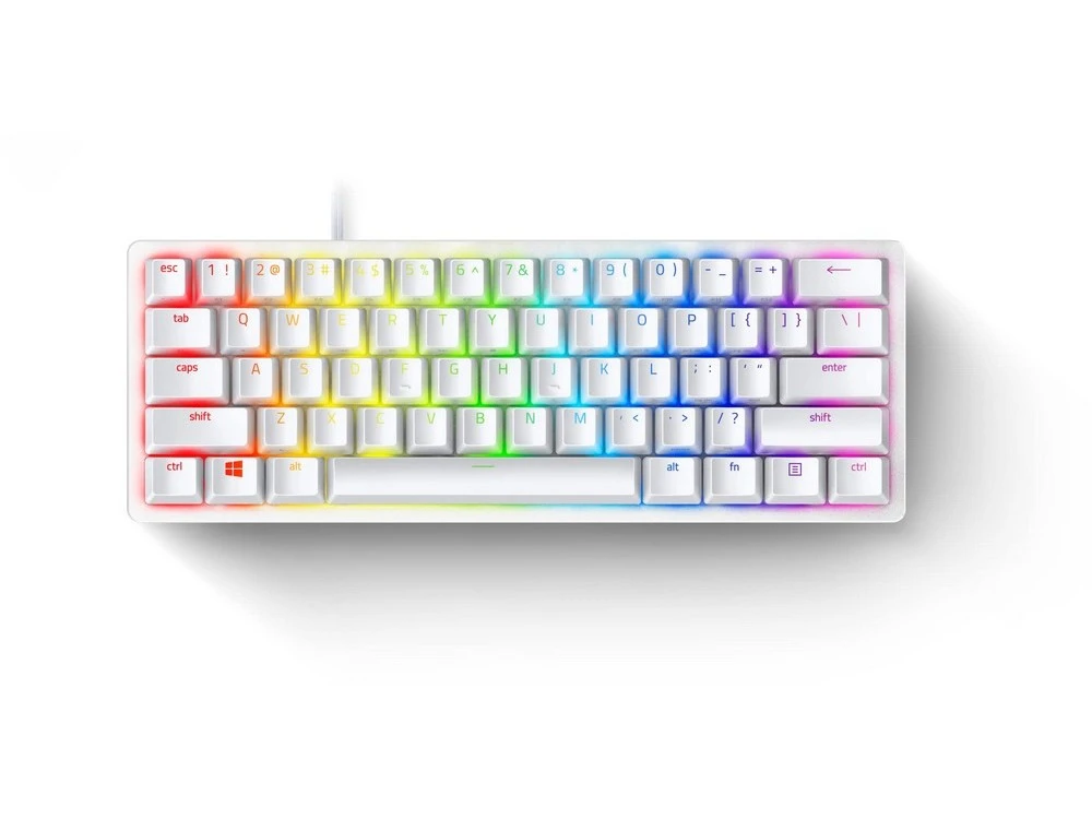 Tastatură razer huntsman mini, cu fir, alb 6