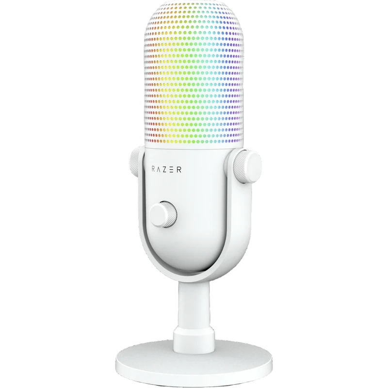 Игровой микрофон razer seiren v3 chroma, проводной аналоговый, белый 3