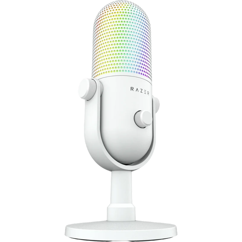 Игровой микрофон razer seiren v3 chroma, проводной аналоговый, белый 6