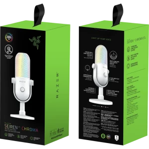 Игровой микрофон razer seiren v3 chroma, проводной аналоговый, белый Thumbnail 4