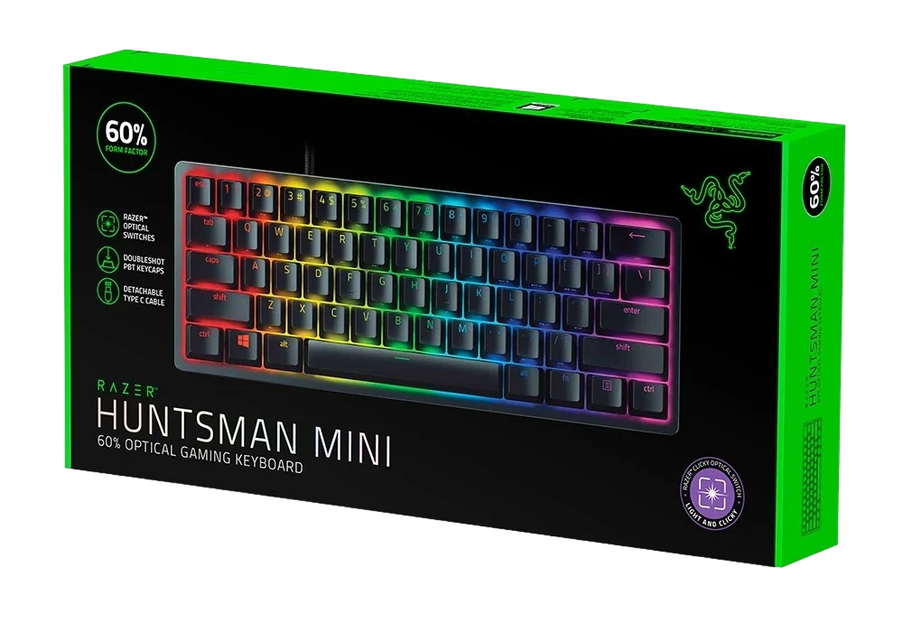 Tastatură razer huntsman mini, cu fir, negru 2