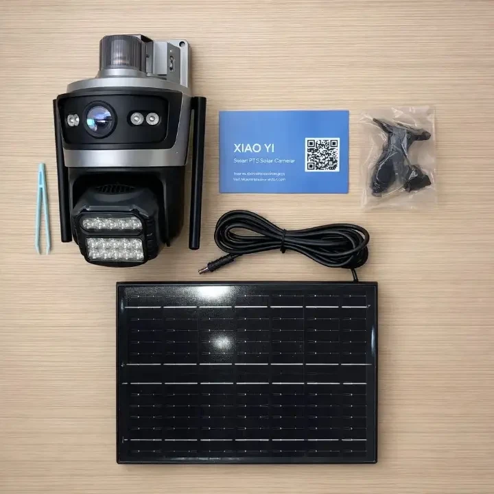 Солнечная ptz камера dual lens 4mp 4g eu с солнечной панелью 9.2 вт и аккумулятором 15600mah icsee ik-tq11-aov 4g 3