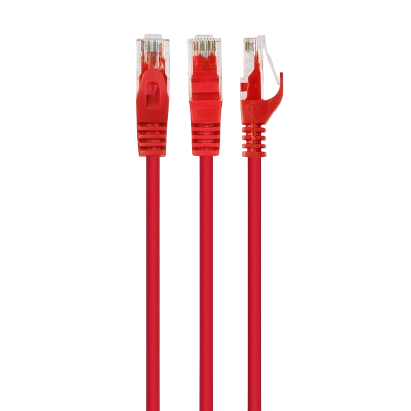Патч-корд cablexpert pp6u-2m/r, cat6 utp, 2м, красный 2
