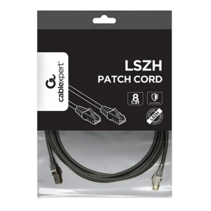 Patch cord cablexpert pp8-lszhcu-bk-2m, cat8 s/ftp, 2m, negru Thumbnail 2