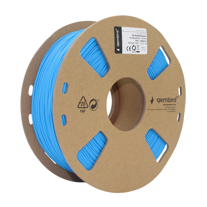 Filament pentru imprimantă 3d gembird 3dp-tpe1.75-01-b, tpe, albastru, 1.75 mm, 1kg 2