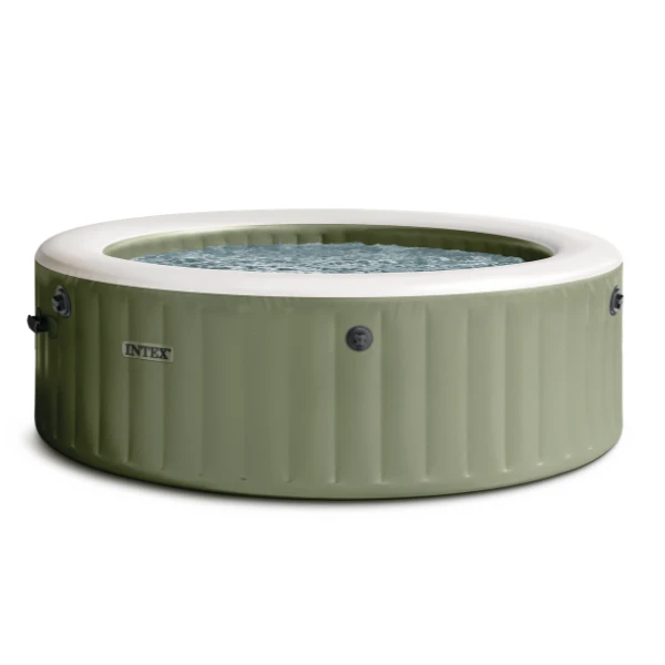 Intex jacuzzi spa gonflabil “bubble massage” 196х71 cm, 795l, 4 persoane, oliv 16