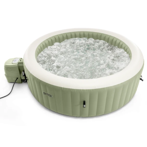 Intex jacuzzi spa gonflabil “bubble massage” 196х71 cm, 795l, 4 persoane, oliv 18