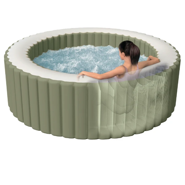 Intex jacuzzi spa gonflabil “bubble massage” 196х71 cm, 795l, 4 persoane, oliv 21