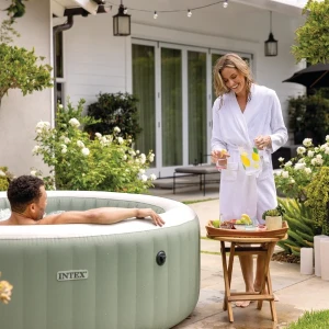 Intex jacuzzi spa gonflabil “bubble massage” 196х71 cm, 795l, 4 persoane, oliv Thumbnail 5