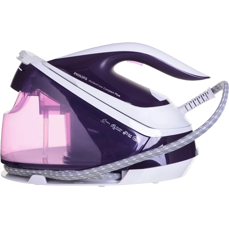 Fier de călcat cu generator de abur philips perfectcare compact plus gc7933/30, 2400w, violet 8