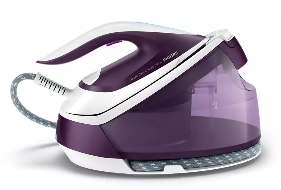 Fier de călcat cu generator de abur philips perfectcare compact plus gc7933/30, 2400w, violet 7