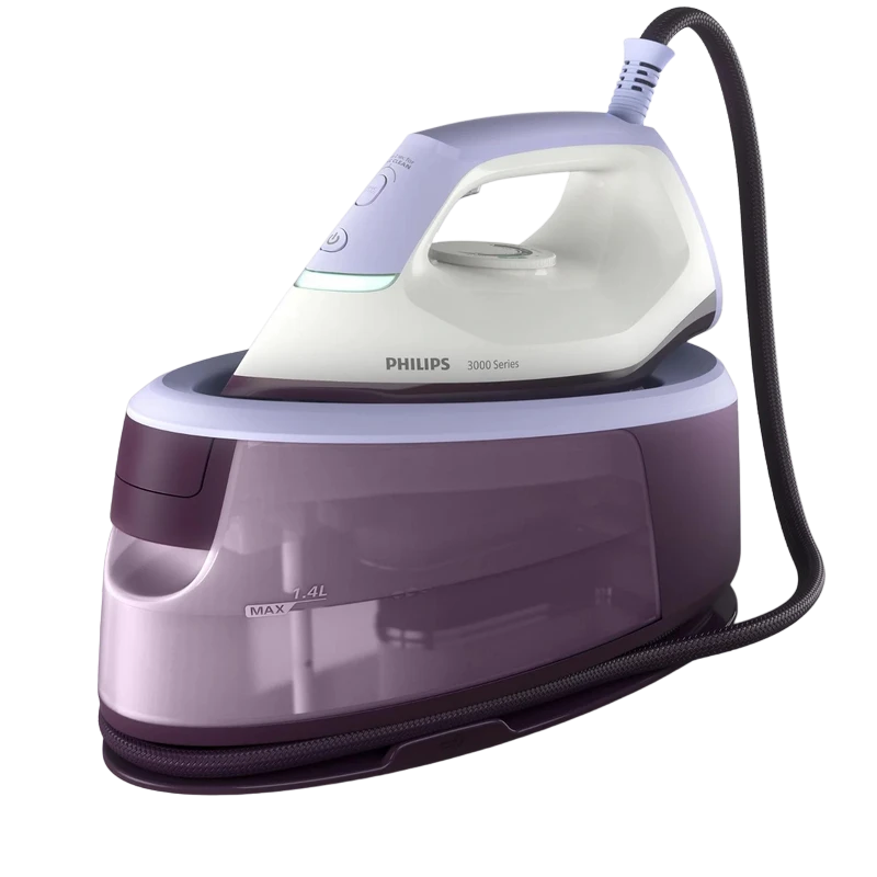 Утюг с парогенератором philips psg3000/30, 2400вт, белый | фиолетовый 5