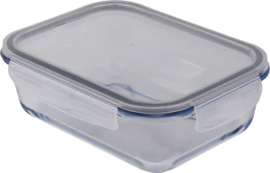 Vas dreptunghiular pentru depozitare 22,1 cm x 16,5 cm (1520 cc) cu capac din plastic, borart Thumbnail 2