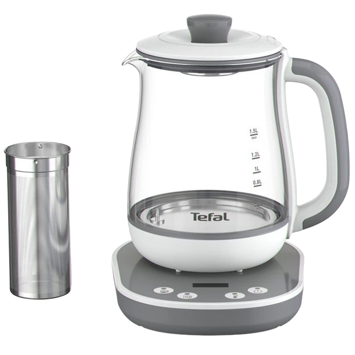 Fierbător electric tefal bj551b10, gri / alb 12