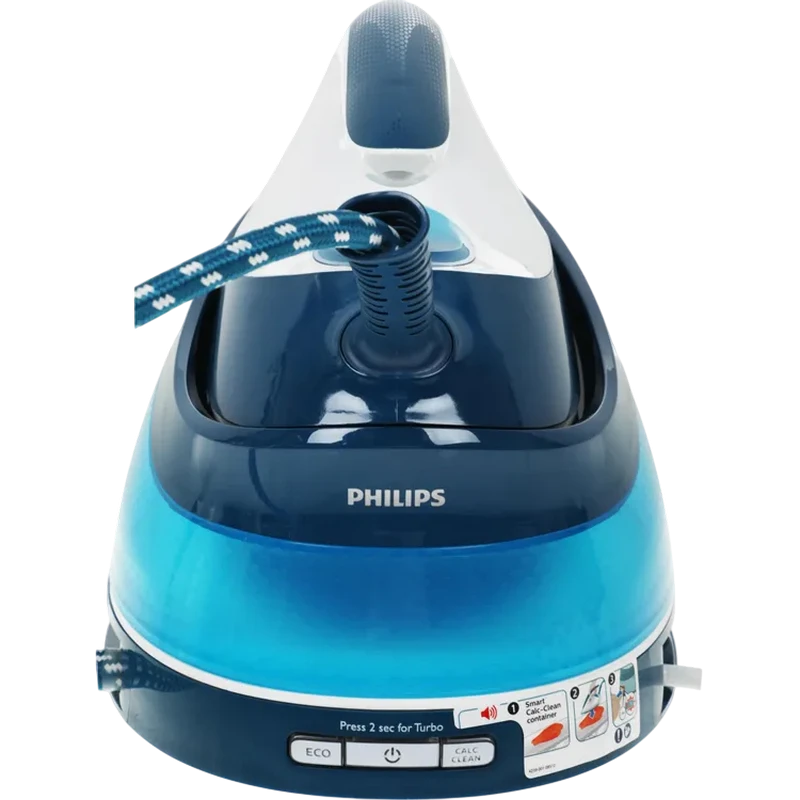 Утюг с парогенератором philips gc7840/20, 2400вт, синий 8