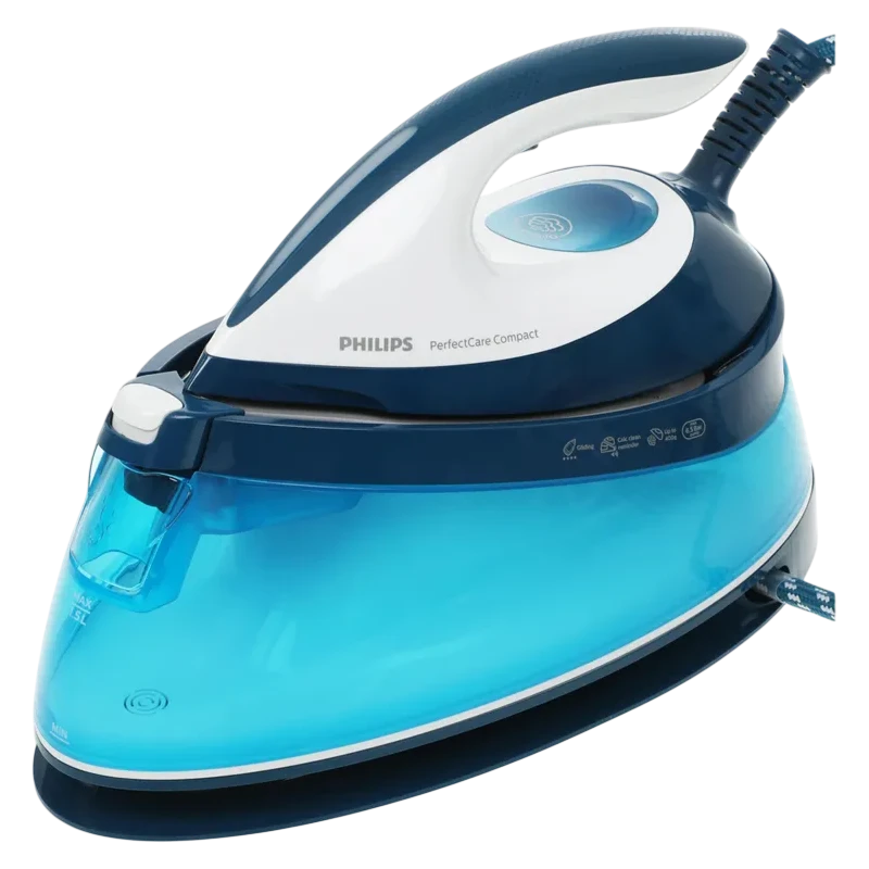 Утюг с парогенератором philips gc7840/20, 2400вт, синий 5