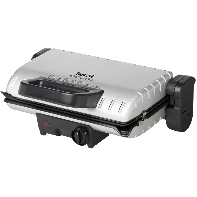 Электрический гриль tefal minute, 1600вт, серебристый 6