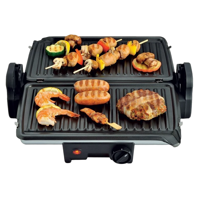 Электрический гриль tefal minute, 1600вт, серебристый 5