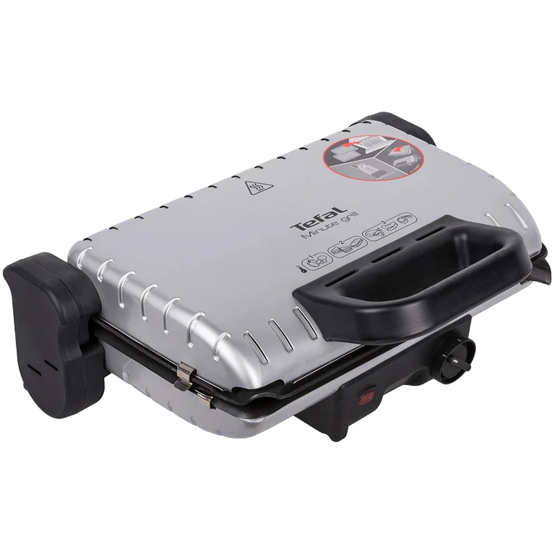 Электрический гриль tefal minute, 1600вт, серебристый 8