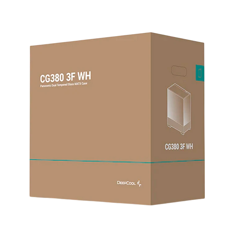 Компьютерный корпус deepcool cg380 3f wh, mini-tower, без блока питания, белый 3