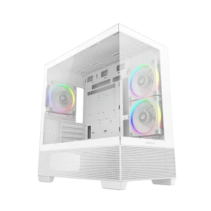 Carcasă pc deepcool cg380 3f wh, mini-tower, fără psu, alb