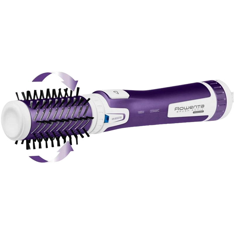 Фен-щётка rowenta activ volume & shine cf9530f0, 1000 вт, фиолетовый | белый 8