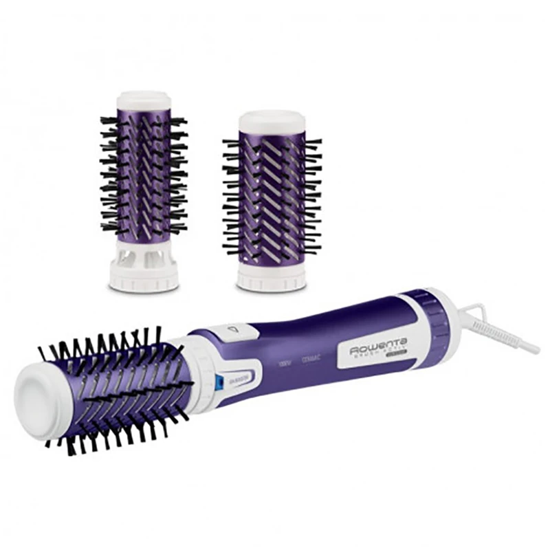 Фен-щётка rowenta activ volume & shine cf9530f0, 1000 вт, фиолетовый | белый 9