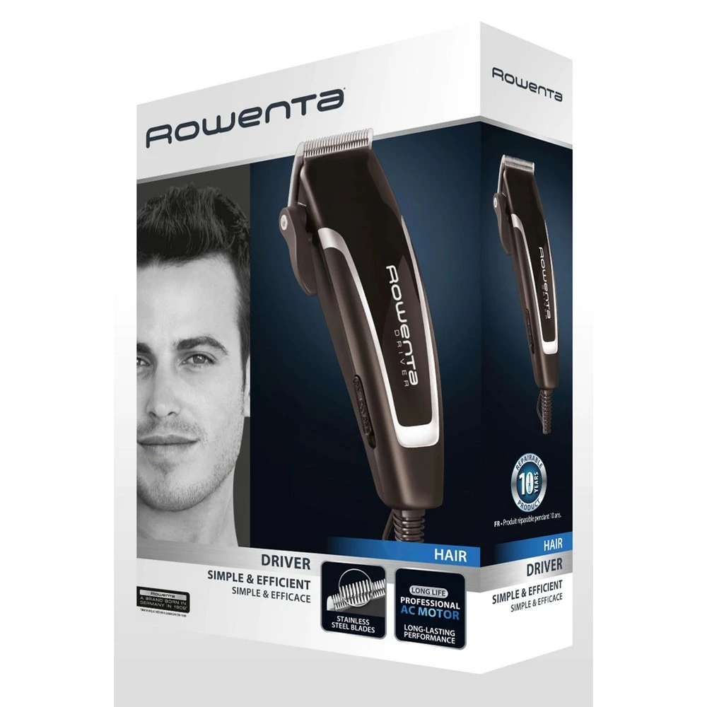 Машинка для стрижки rowenta driver tn1603f0, чёрный | серебристый 9