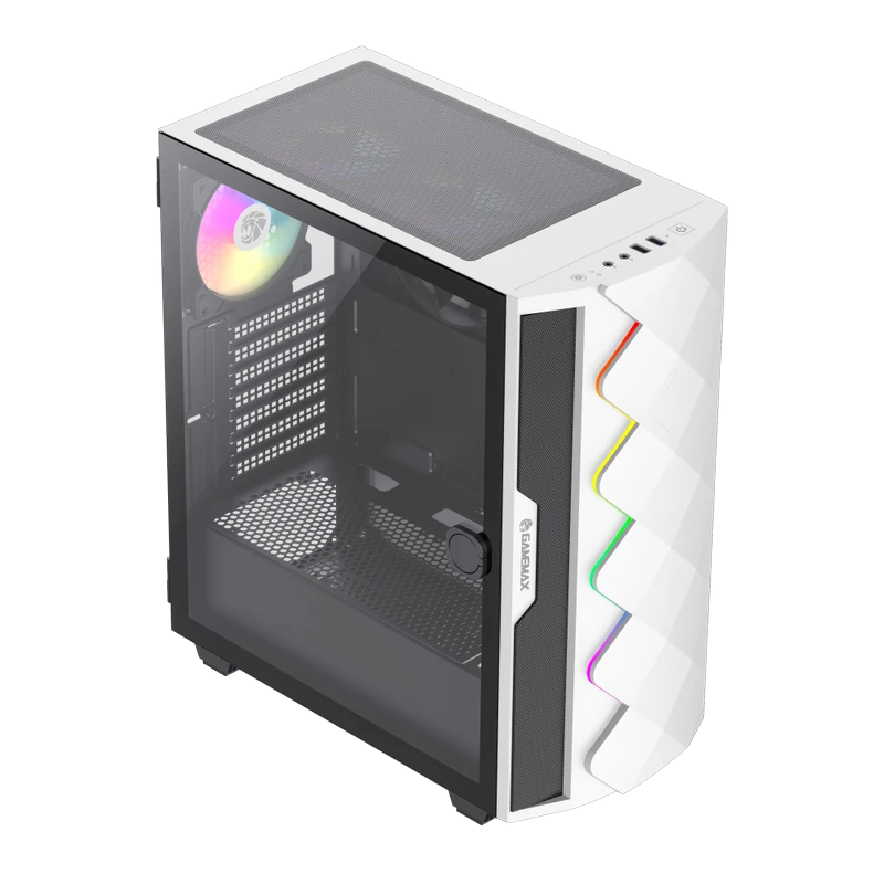 Компьютерный корпус gamemax diamond cp wt, midi-tower, без блока питания, белый 8