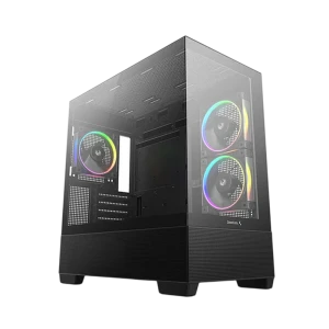 Carcasă pc deepcool cg380 3f, mini-tower, fără psu, negru