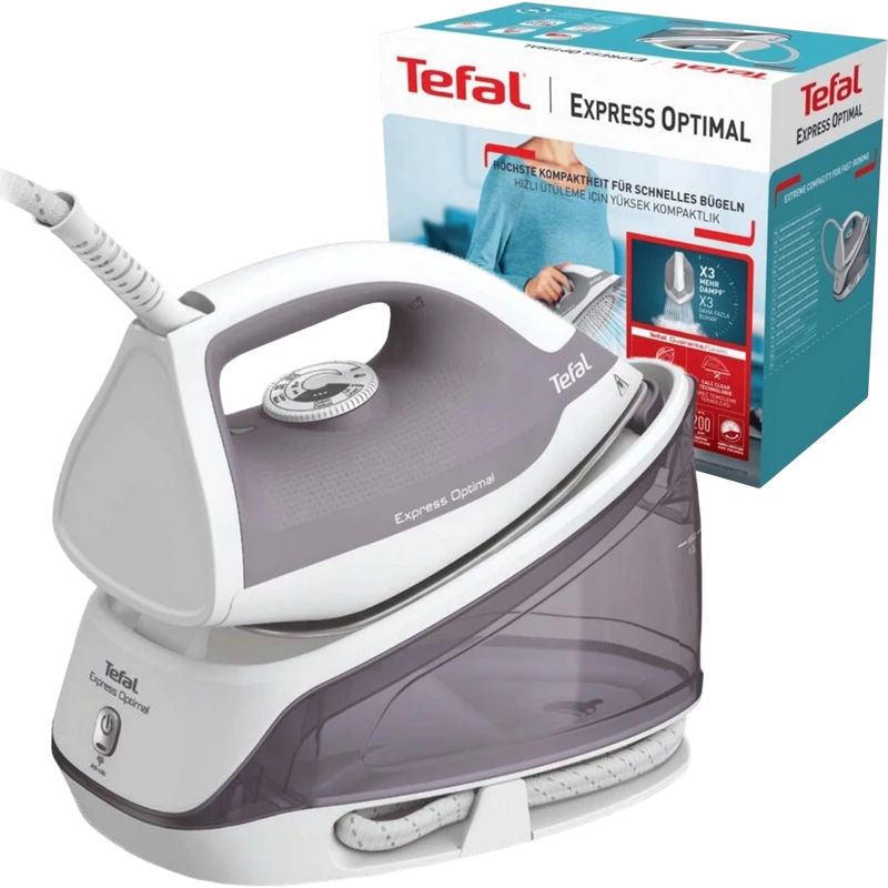 Fier de călcat cu generator de abur tefal sv4111e0, 2200w, gri 2